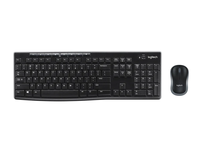 LOGITECH WIRELESS DESKTOP MK270 / COMPACTA COMBINACIÓN DE TECLADO Y RATÓN INALÁMBRICOS / RECEPTOR USB NANO / NEGRO / INGLES